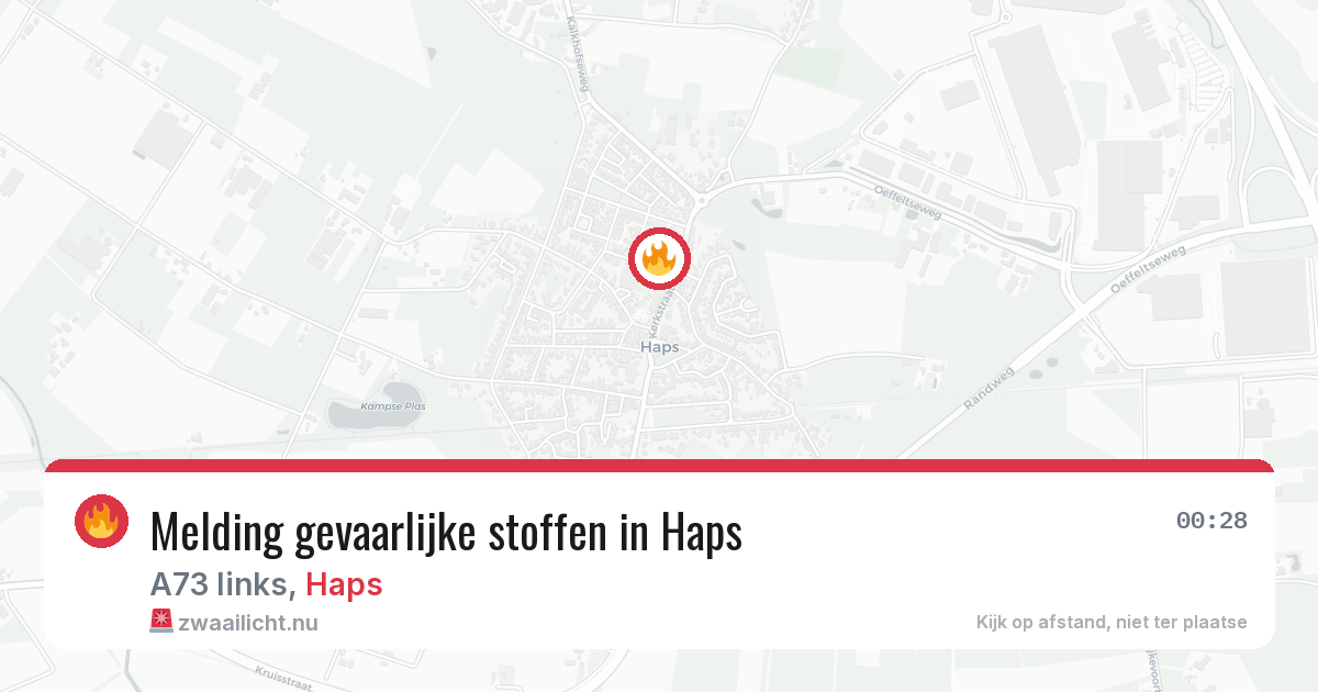 Melding gevaarlijke stoffen in Haps — 6 mrt 2026