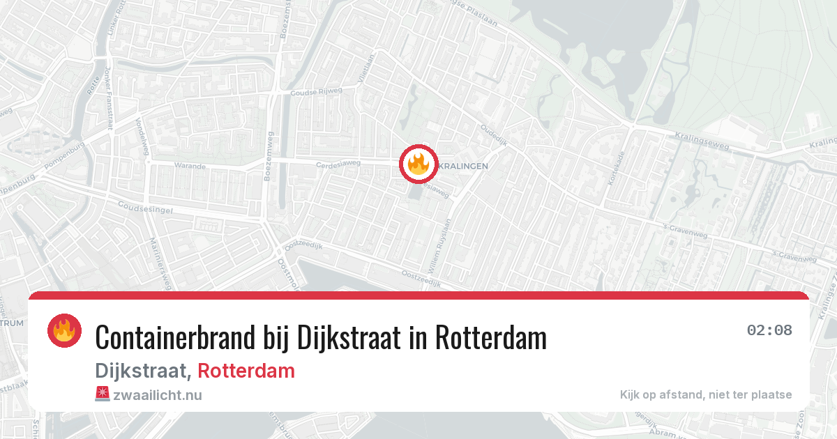 Containerbrand bij Dijkstraat in Rotterdam — 1 jun 2026