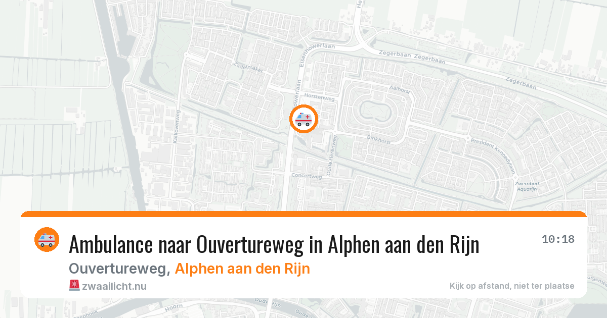Ambulance naar Ouvertureweg in Alphen aan den Rijn — 14 mei 2026