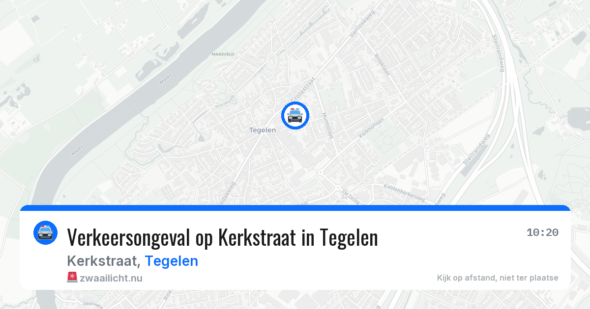 Verkeersongeval op Kerkstraat in Tegelen — 22 mrt 2026
