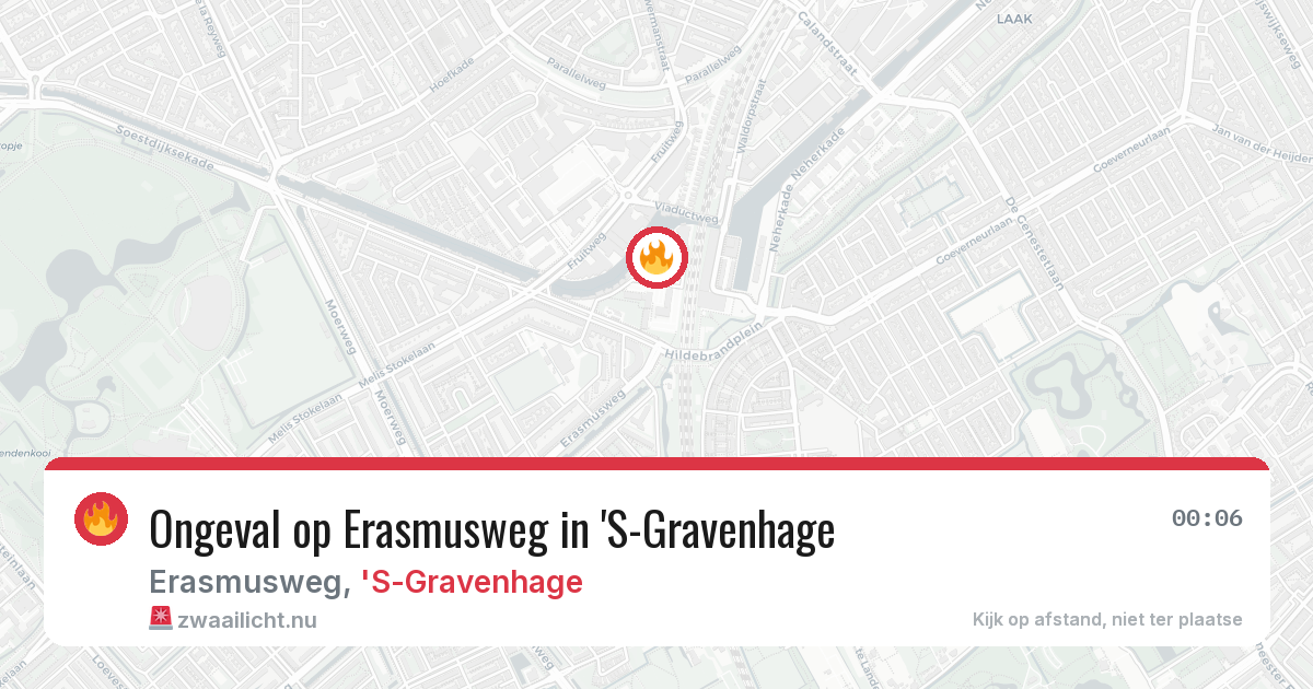 Ongeval op Erasmusweg in 'S-Gravenhage — 11 jul 2026
