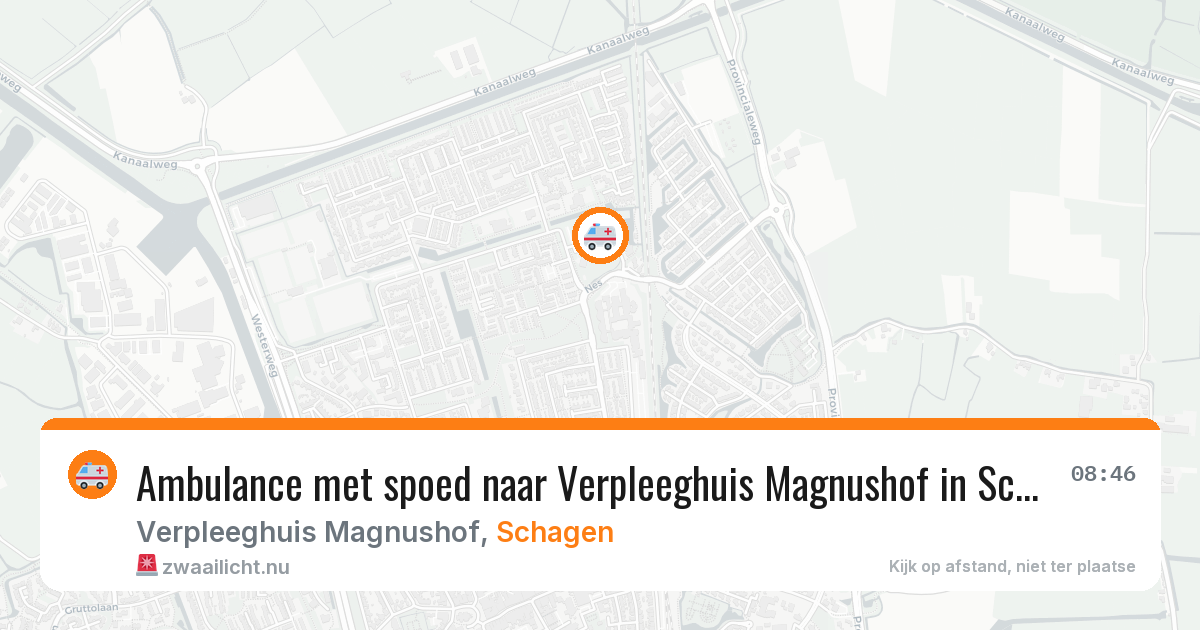 Ambulance met spoed naar Verpleeghuis Magnushof in Schagen — 13 jul 2026