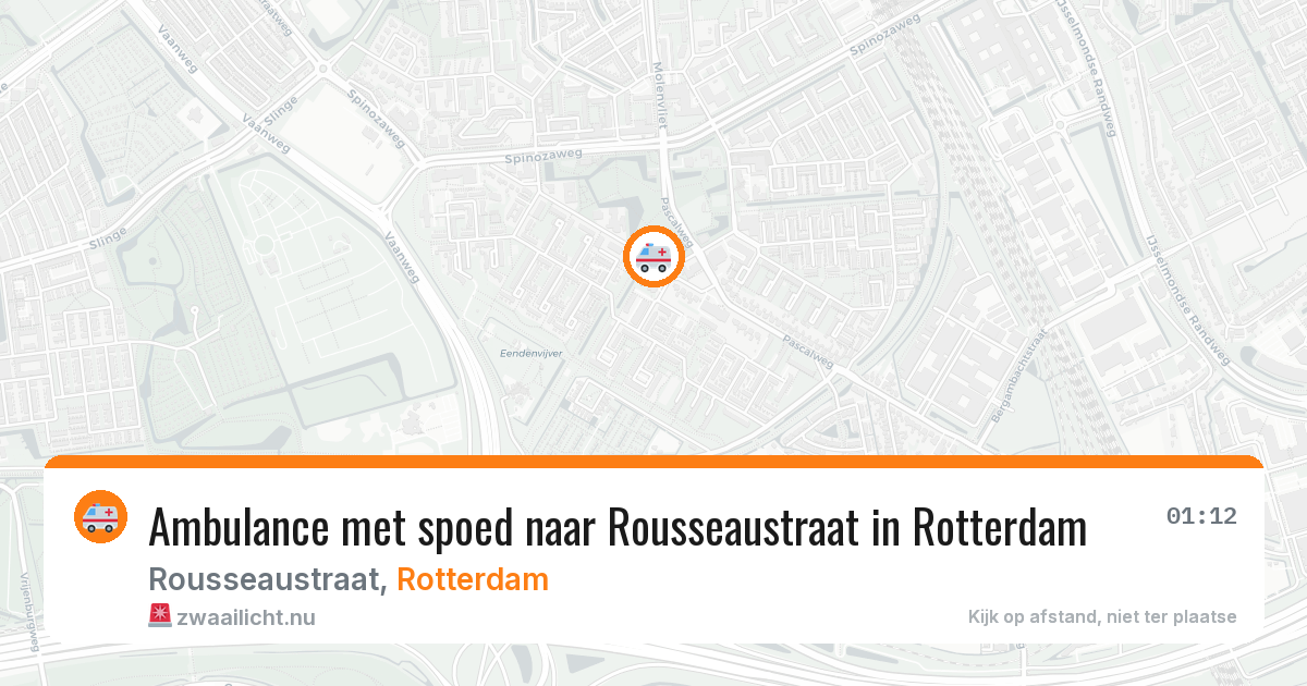 Ambulance met spoed naar Rousseaustraat in Rotterdam — 10 jul 2026