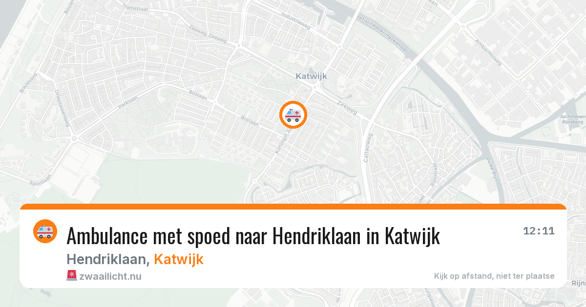 Ambulance met spoed naar Hendriklaan in Katwijk — 22 feb 2026