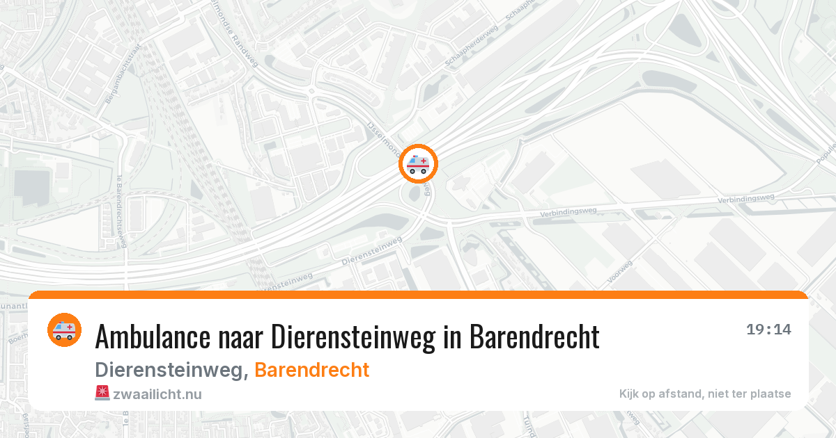 Ambulance naar Dierensteinweg in Barendrecht — 13 jul 2026