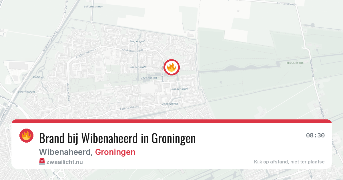 Brand bij Wibenaheerd in Groningen — 17 jul 2026