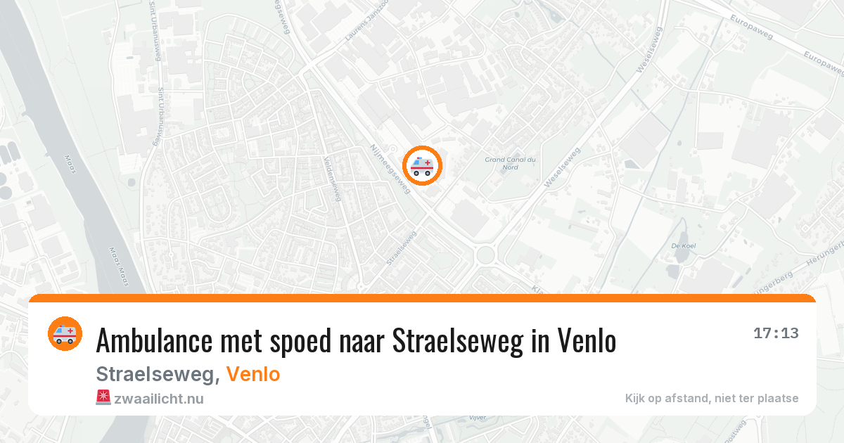 Ambulance met spoed naar Straelseweg in Venlo — 26 jul 2026