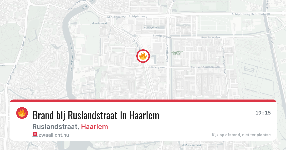 Brand bij Ruslandstraat in Haarlem — 11 jul 2026