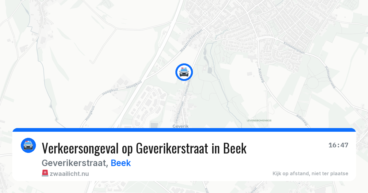 Verkeersongeval op Geverikerstraat in Beek — 12 feb 2026