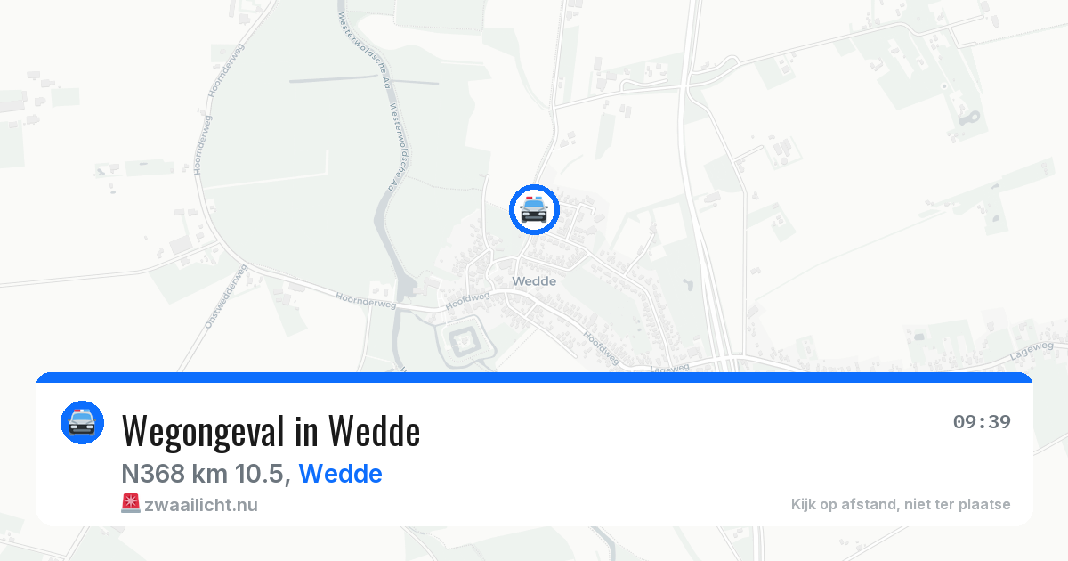 Wegongeval in Wedde — 31 mei 2026
