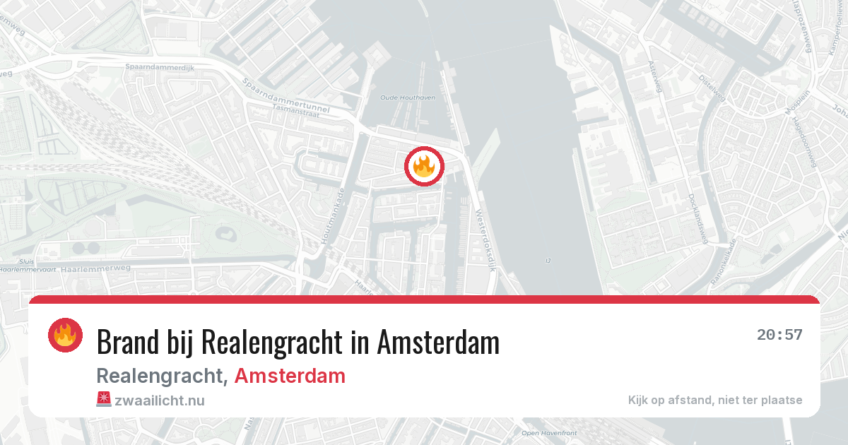 Brand bij Realengracht in Amsterdam — 12 jul 2026