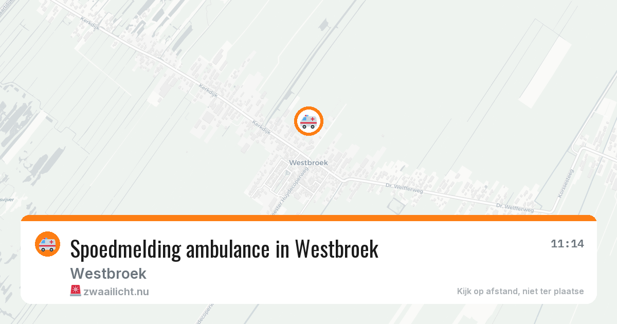 Spoedmelding ambulance in Westbroek — 10 mei 2026