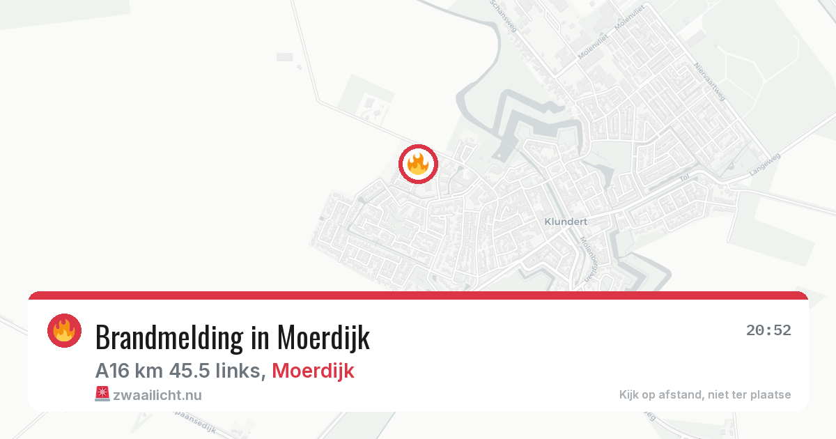 Brandmelding in Moerdijk — 15 jul 2026