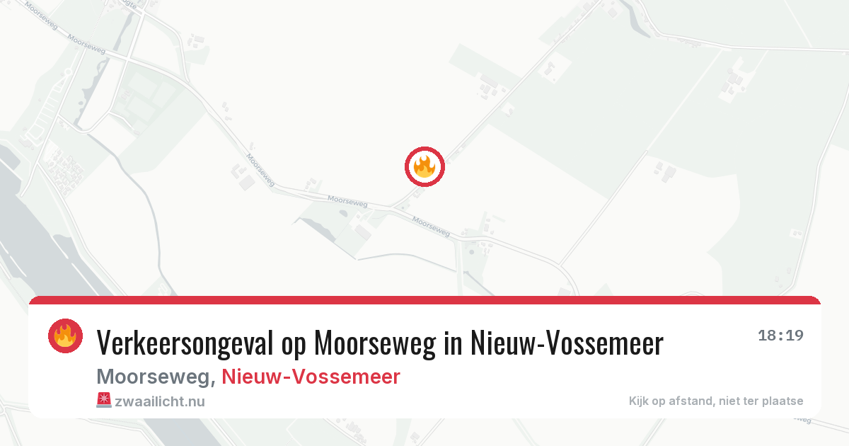 Verkeersongeval op Moorseweg in Nieuw-Vossemeer — 9 jul 2026