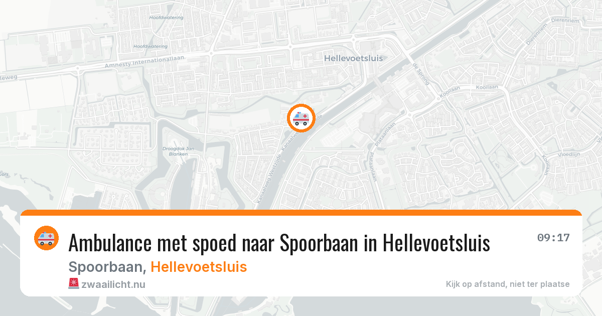 Ambulance met spoed naar Spoorbaan in Hellevoetsluis — 20 jul 2026