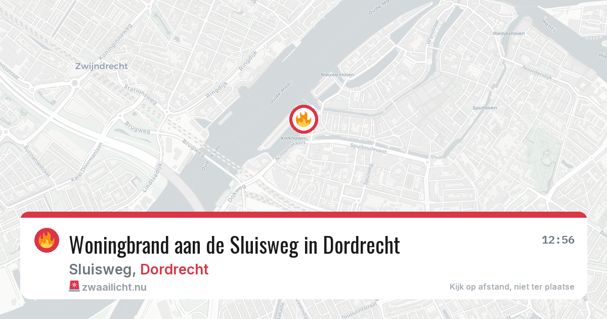 Woningbrand aan de Sluisweg in Dordrecht — 17 mei 2026