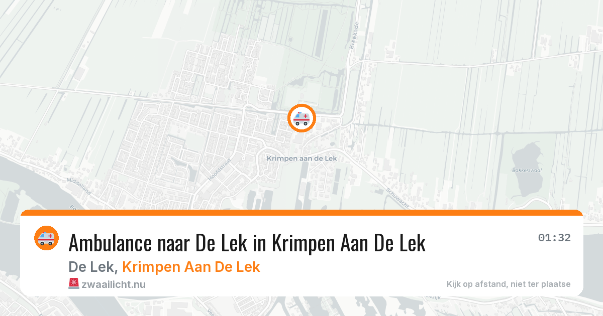 Ambulance naar De Lek in Krimpen Aan De Lek — 17 jul 2026