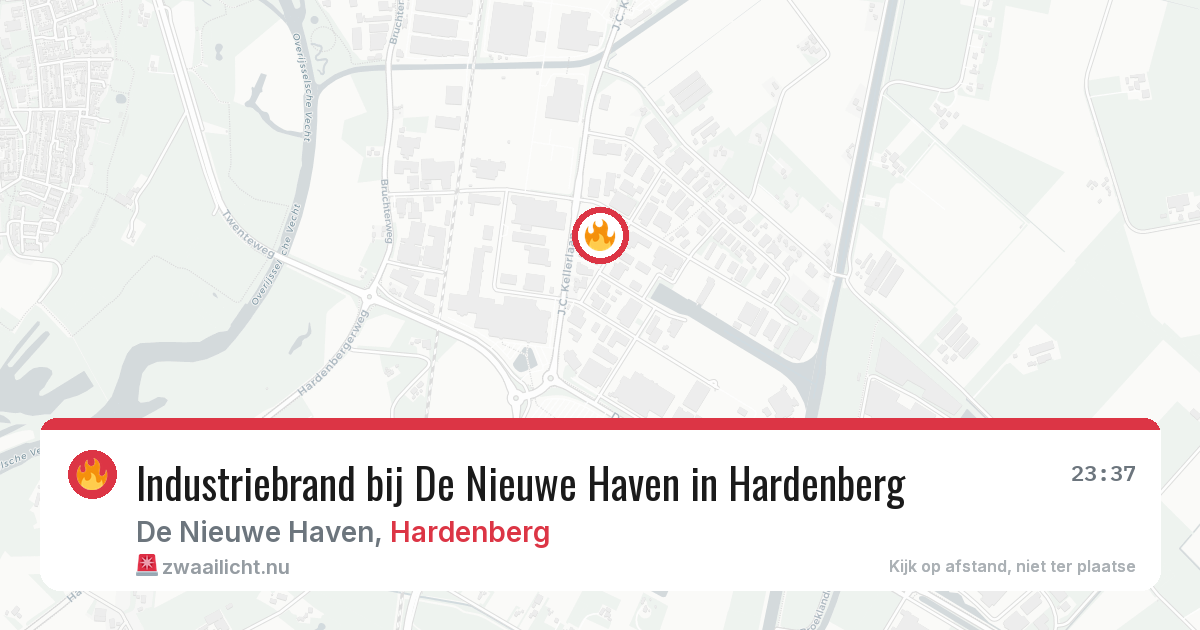 Industriebrand bij De Nieuwe Haven in Hardenberg — 1 apr 2026