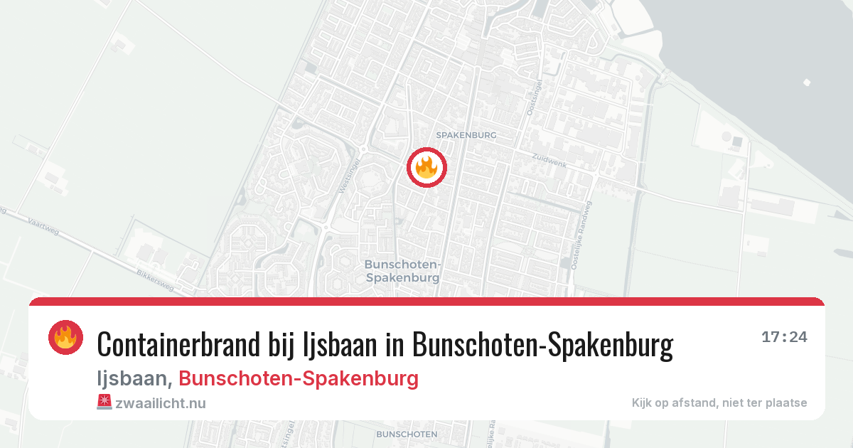 Containerbrand bij Ijsbaan in Bunschoten-Spakenburg — 8 apr 2026