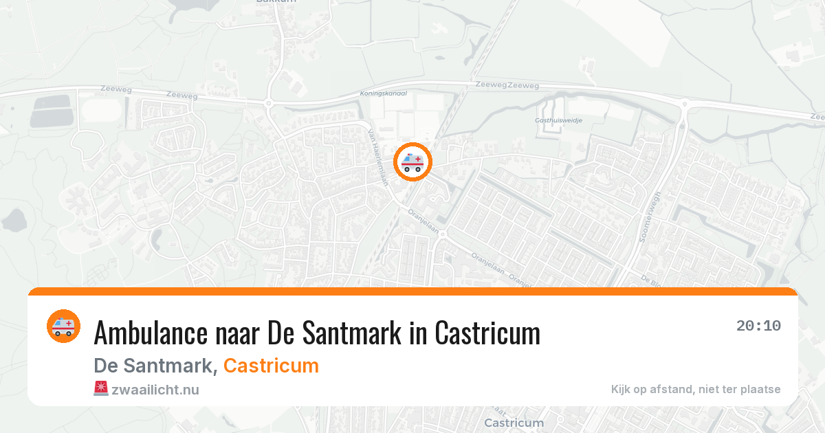 Ambulance naar De Santmark in Castricum — 22 jul 2026