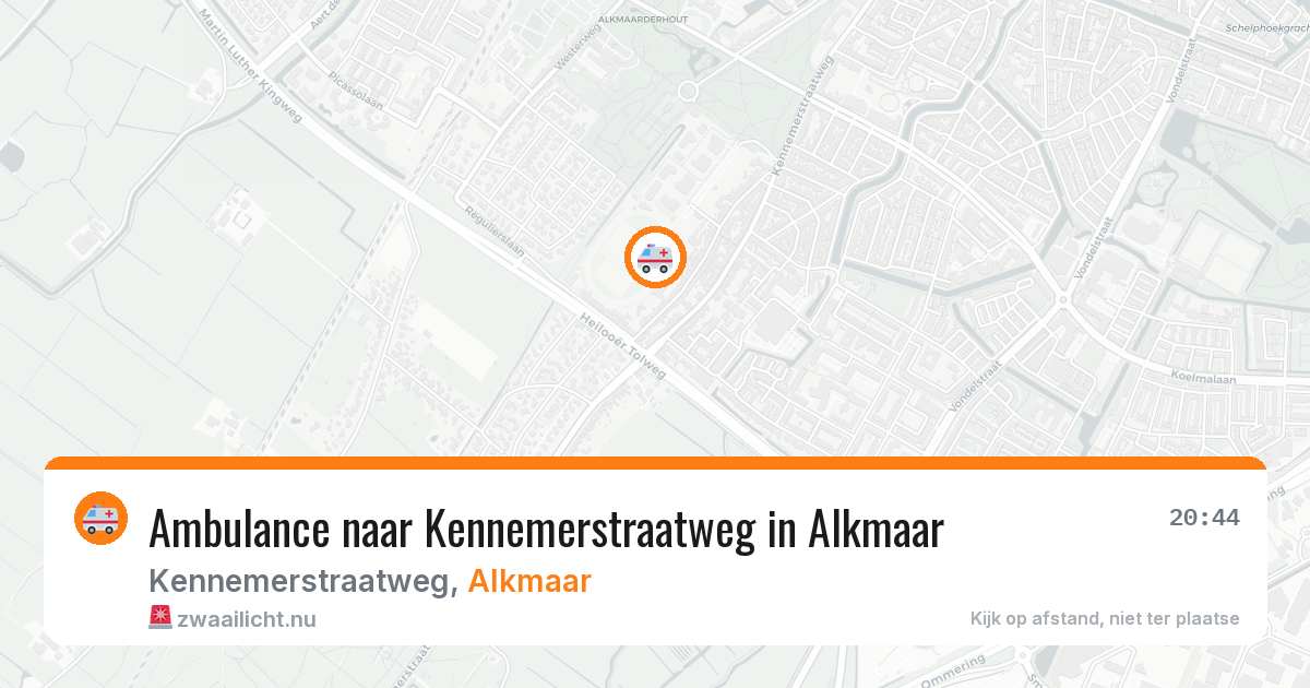 Ambulance naar Kennemerstraatweg in Alkmaar — 12 jul 2026