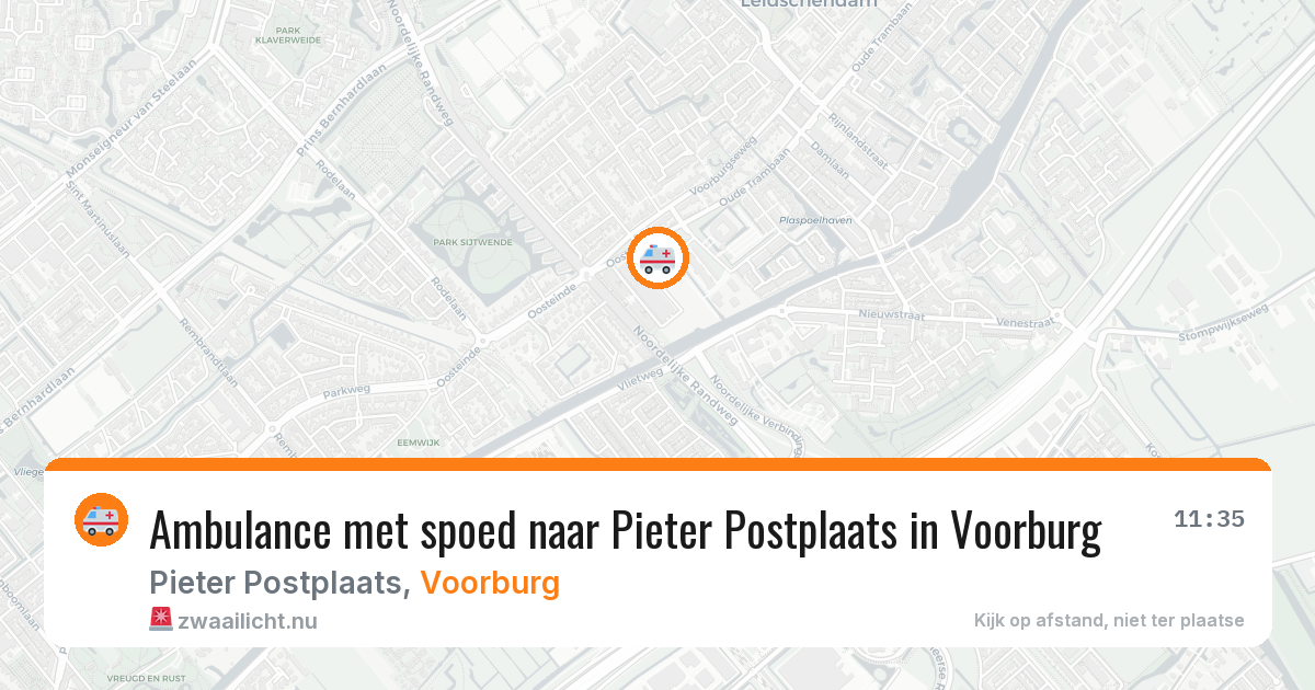 Ambulance met spoed naar Pieter Postplaats in Voorburg — 18 jul 2026