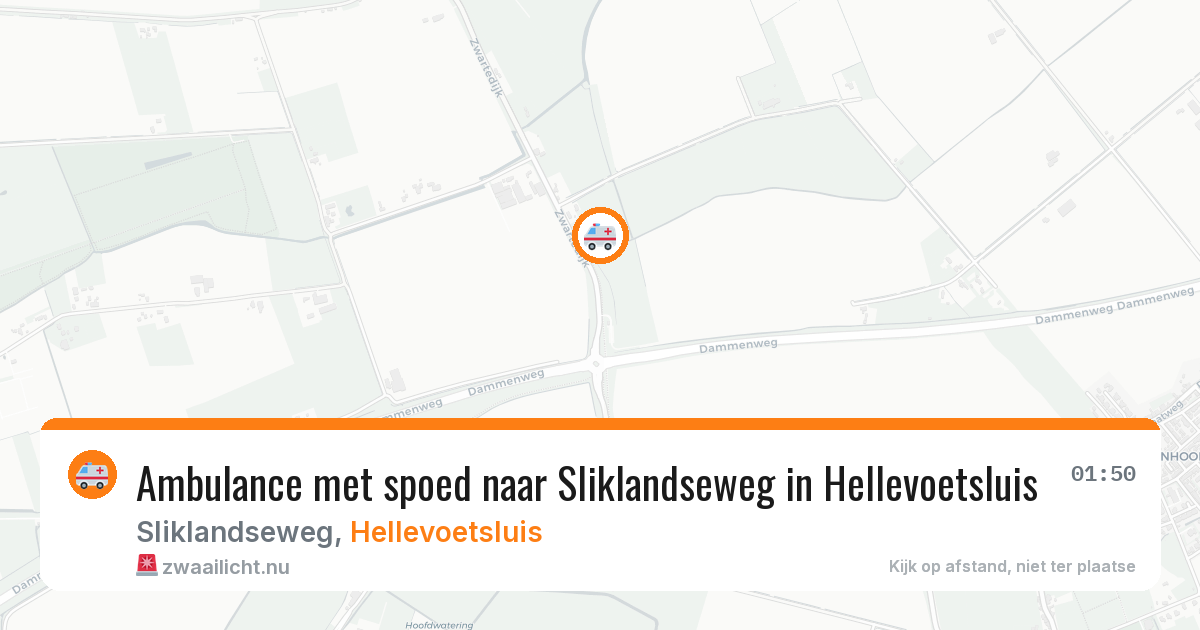 Ambulance met spoed naar Sliklandseweg in Hellevoetsluis — 17 jul 2026