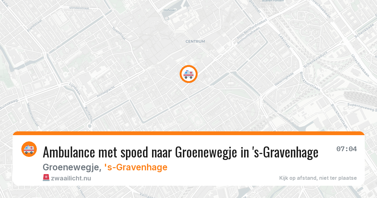 Ambulance met spoed naar Groenewegje in 's-Gravenhage — 20 jul 2026