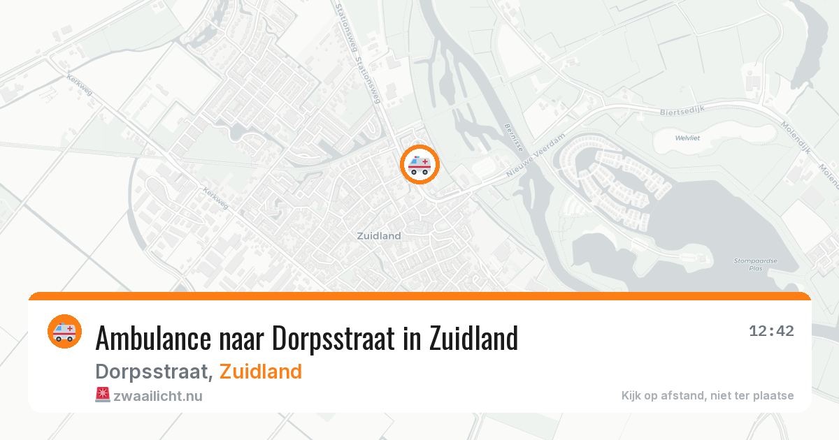 Ambulance naar Dorpsstraat in Zuidland — 16 mei 2026