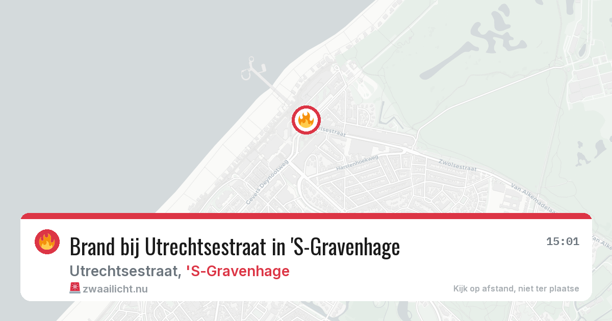 Brand bij Utrechtsestraat in 'S-Gravenhage — 16 jul 2026