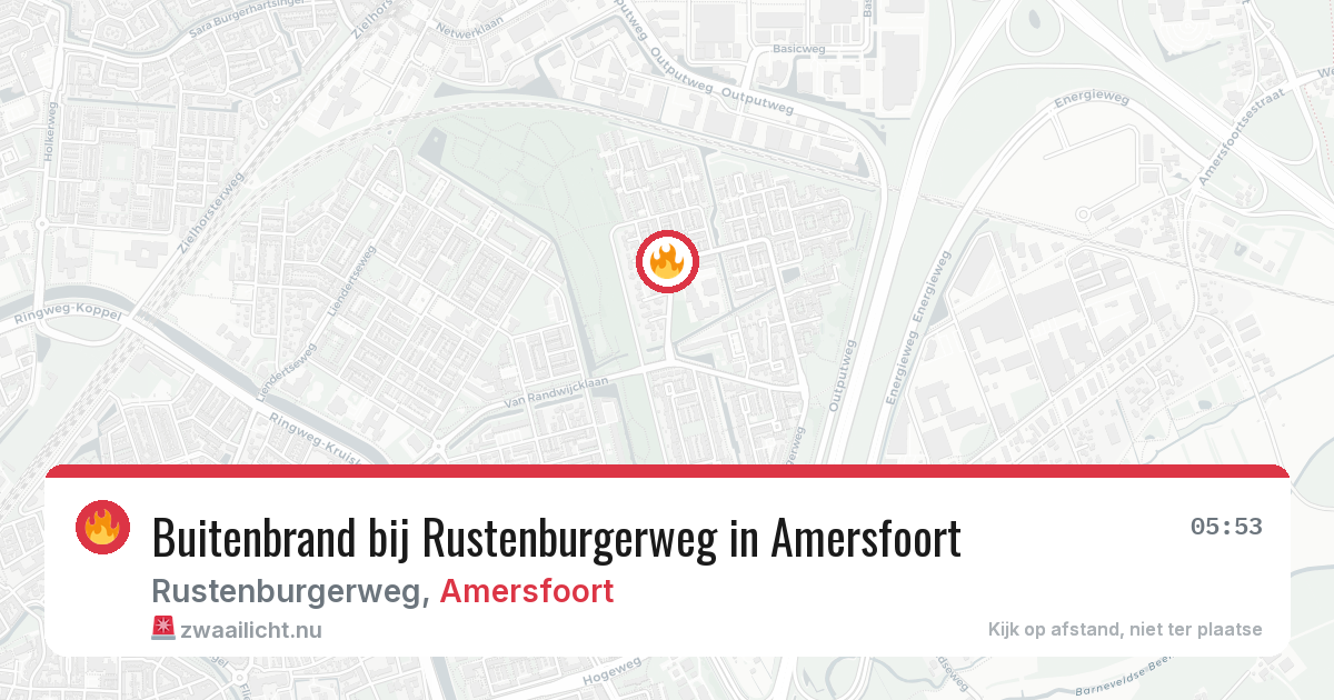 Buitenbrand bij Rustenburgerweg in Amersfoort — 4 jul 2026