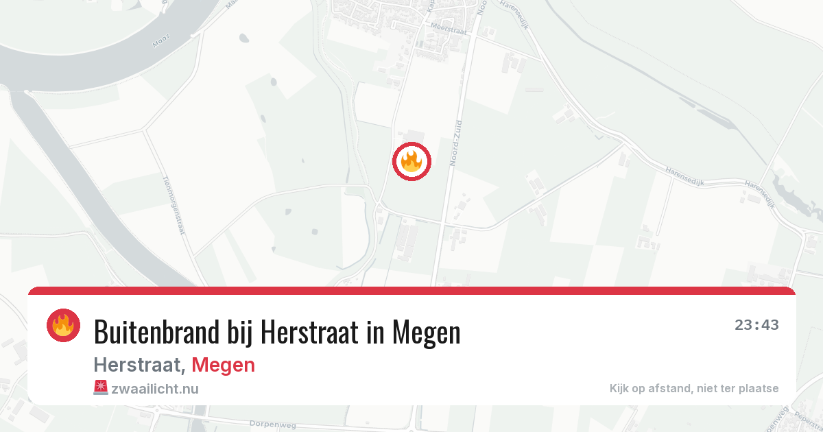 Buitenbrand bij Herstraat in Megen — 4 apr 2026