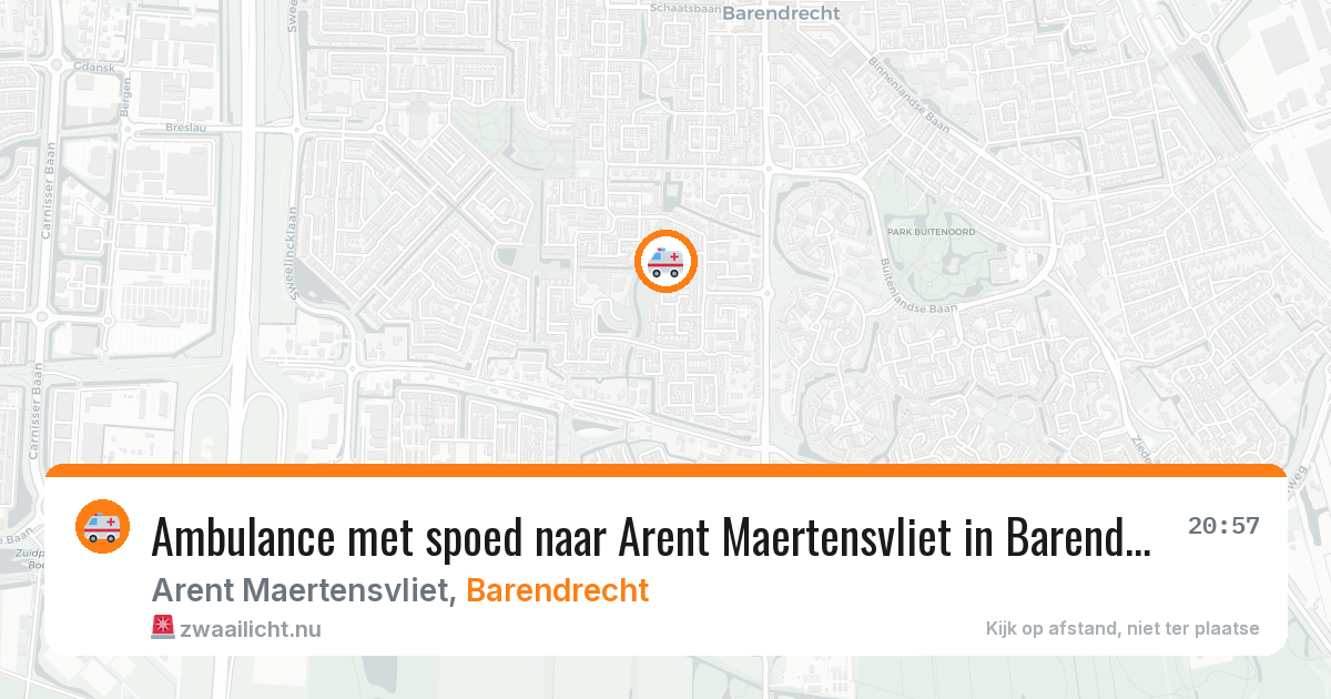 Ambulance met spoed naar Arent Maertensvliet in Barendrecht — 11 jul 2026