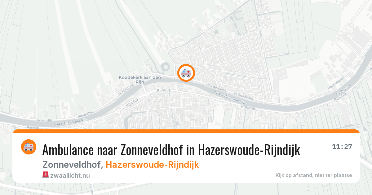Ambulance naar Zonneveldhof in Hazerswoude-Rijndijk — 14 jul 2026