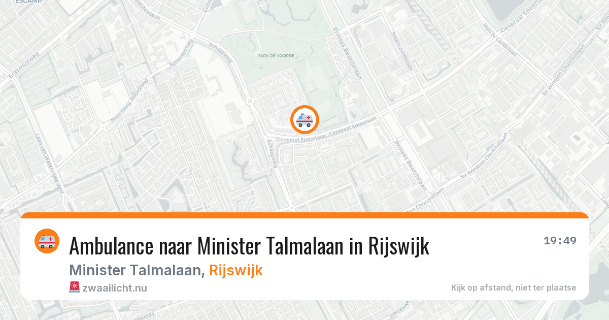 Ambulance naar Minister Talmalaan in Rijswijk — 2 mrt 2026