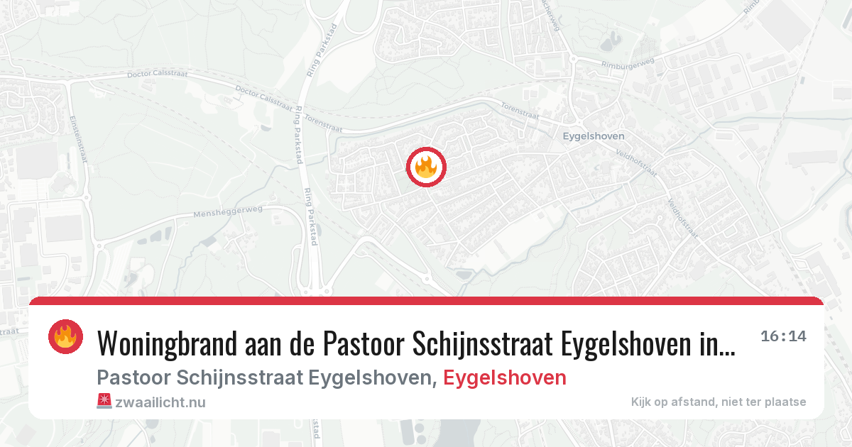 Woningbrand aan de Pastoor Schijnsstraat Eygelshoven in Eygelshoven — 21 jul 2026