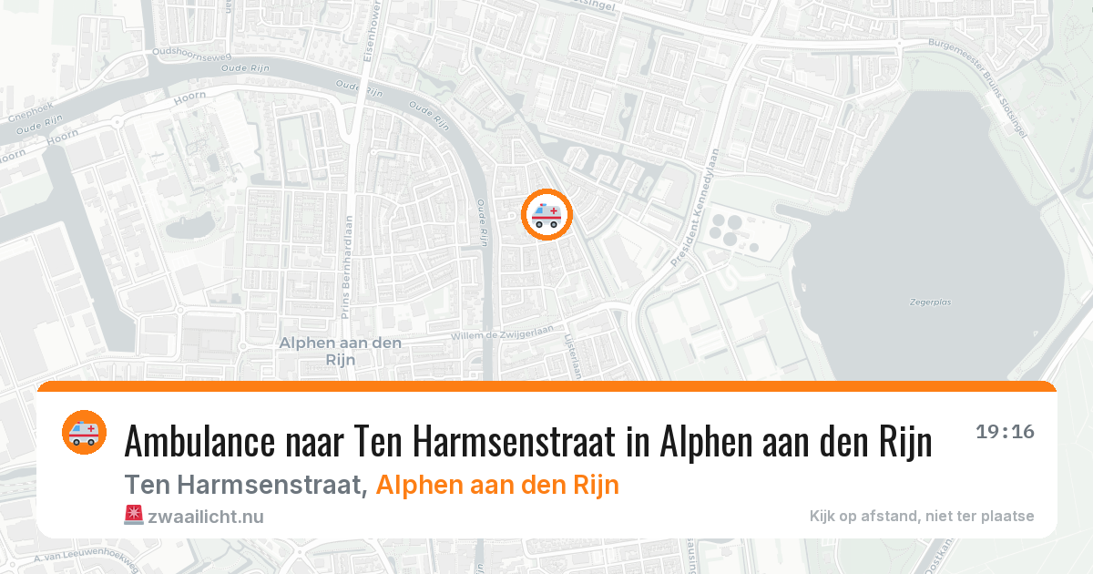 Ambulance naar Ten Harmsenstraat in Alphen aan den Rijn — 15 jul 2026