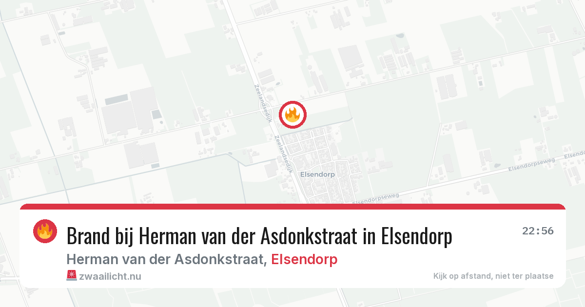 Brand bij Herman van der Asdonkstraat in Elsendorp — 24 mei 2026