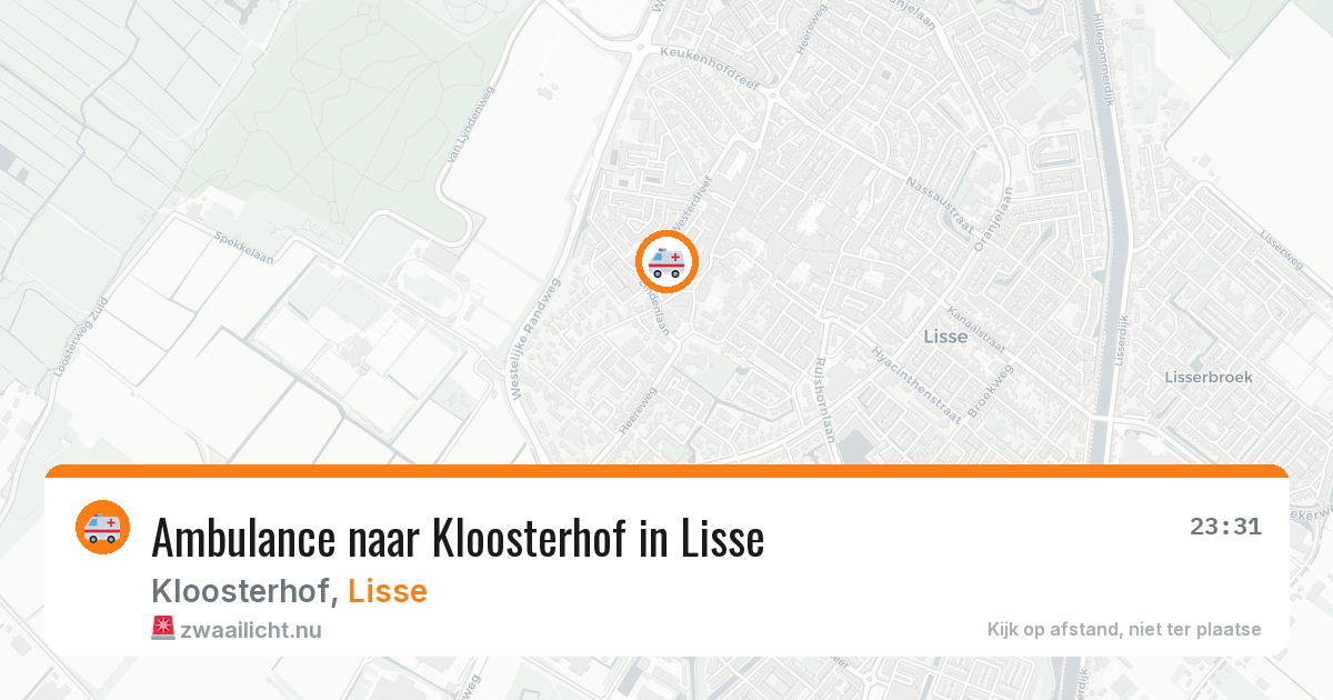 Ambulance naar Kloosterhof in Lisse — 11 jul 2026