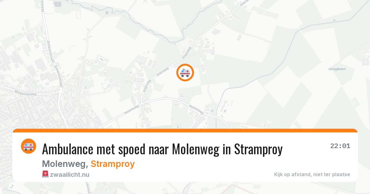 Ambulance met spoed naar Molenweg in Stramproy — 13 jul 2026