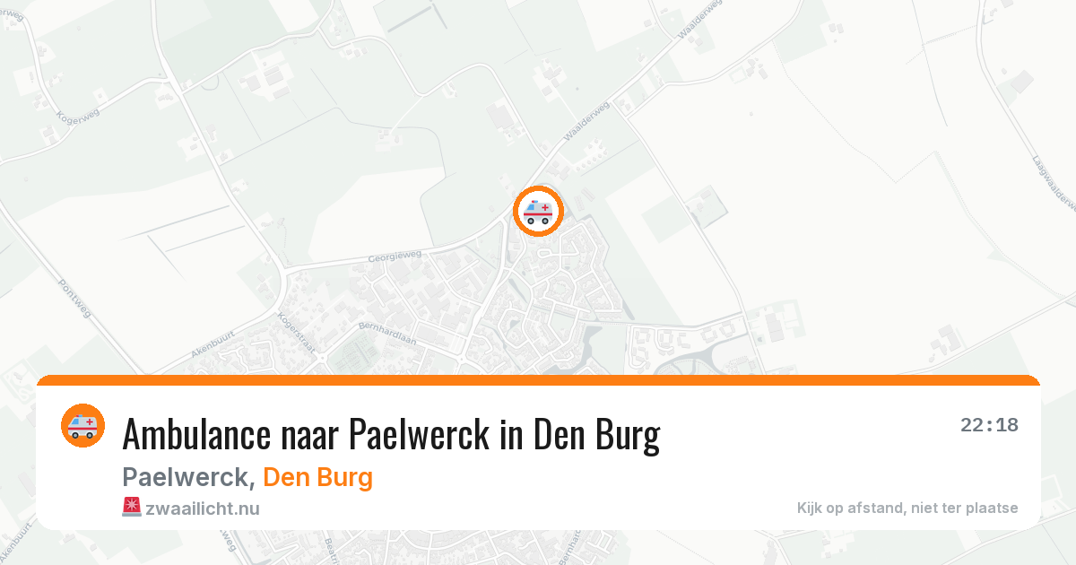 Ambulance naar Paelwerck in Den Burg — 21 jul 2026