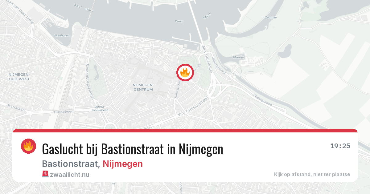 Gaslucht bij Bastionstraat in Nijmegen — 22 apr 2026