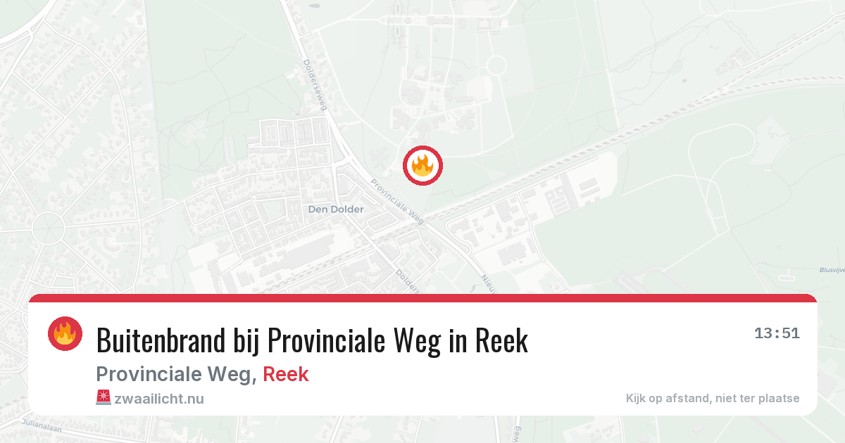 Buitenbrand bij Provinciale Weg in Reek — 17 jul 2026