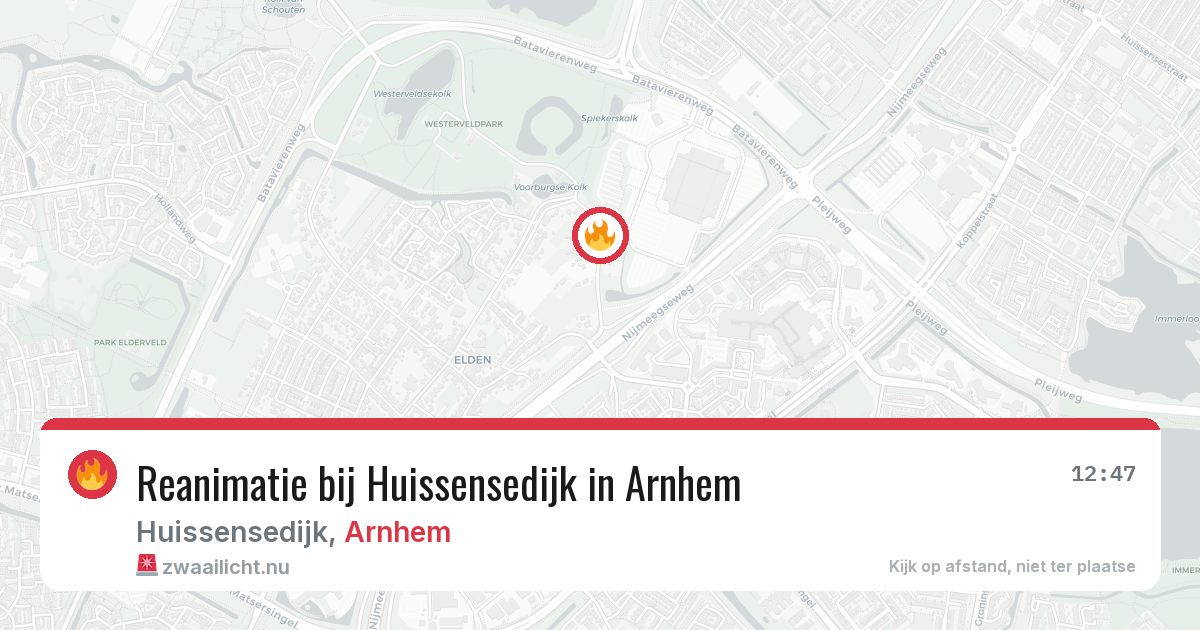 Reanimatie bij Huissensedijk in Arnhem — 26 apr 2026