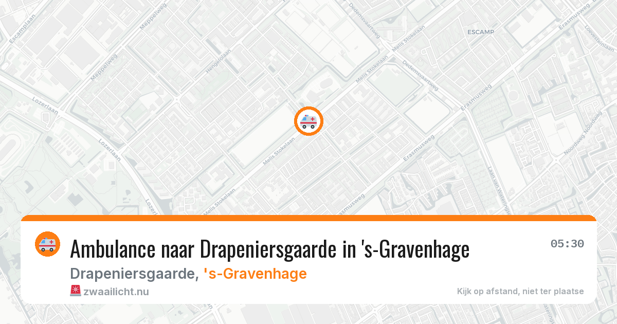 Ambulance naar Drapeniersgaarde in 's-Gravenhage — 19 jul 2026