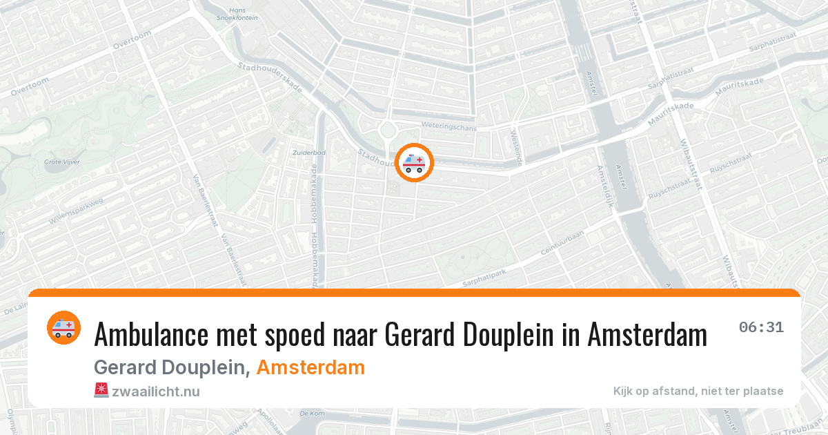 Ambulance met spoed naar Gerard Douplein in Amsterdam — 26 apr 2026