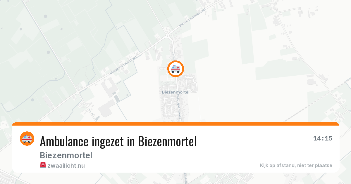 Ambulance ingezet in Biezenmortel — 10 jul 2026