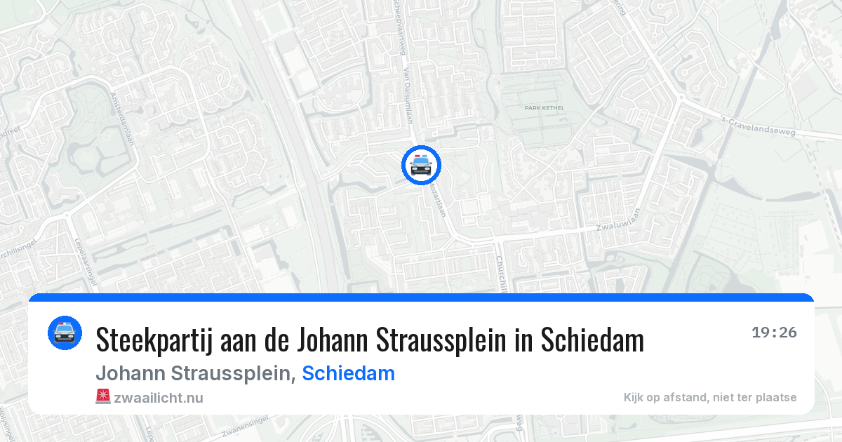 Steekpartij aan de Johann Straussplein in Schiedam — 11 jul 2026