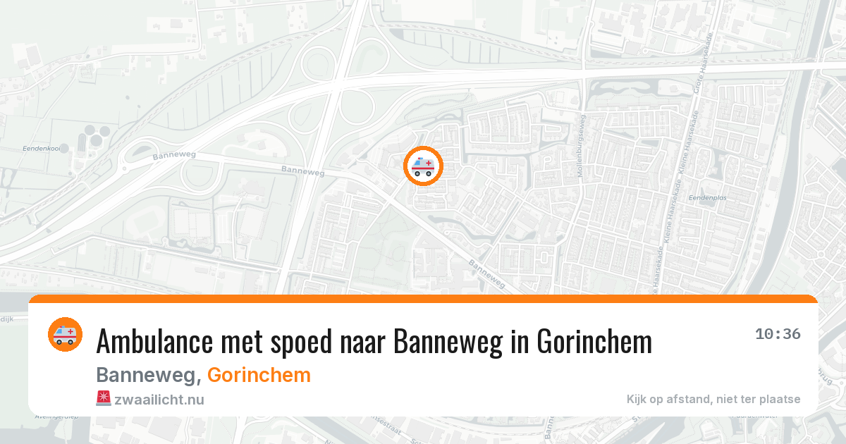 Ambulance met spoed naar Banneweg in Gorinchem — 25 mrt 2026