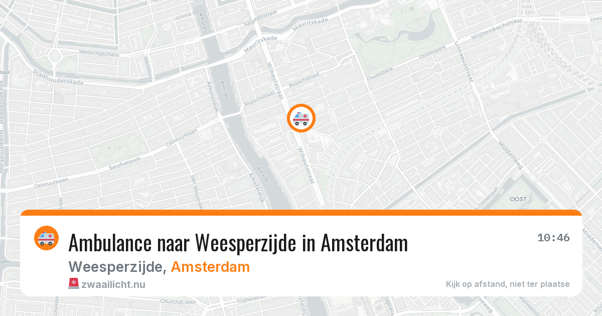 Ambulance naar Weesperzijde in Amsterdam — 21 mrt 2026